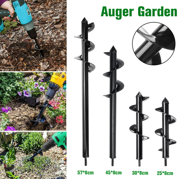 9"/15'' Planting Auger Spiral Hole Drill Bit For Garden Yard Earth Bulb Planter